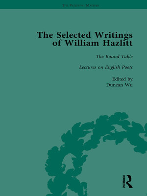 cover image of The Selected Writings of William Hazlitt Vol 2